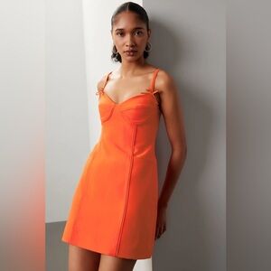 CINQ A SEPT FELICIA BUSTIER MINIDRESS